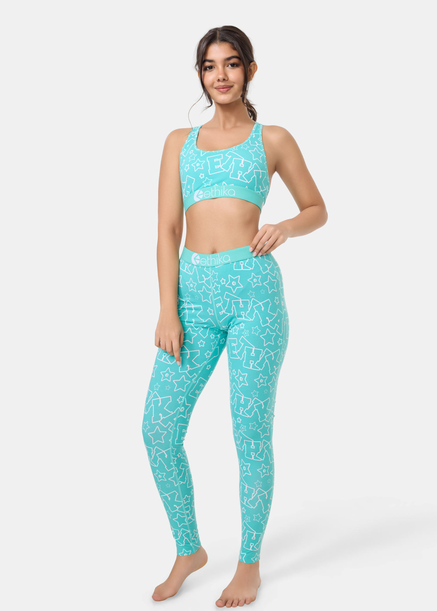 Legging pour femme Collant N° 824 avec intérieur en polaire extensible 320