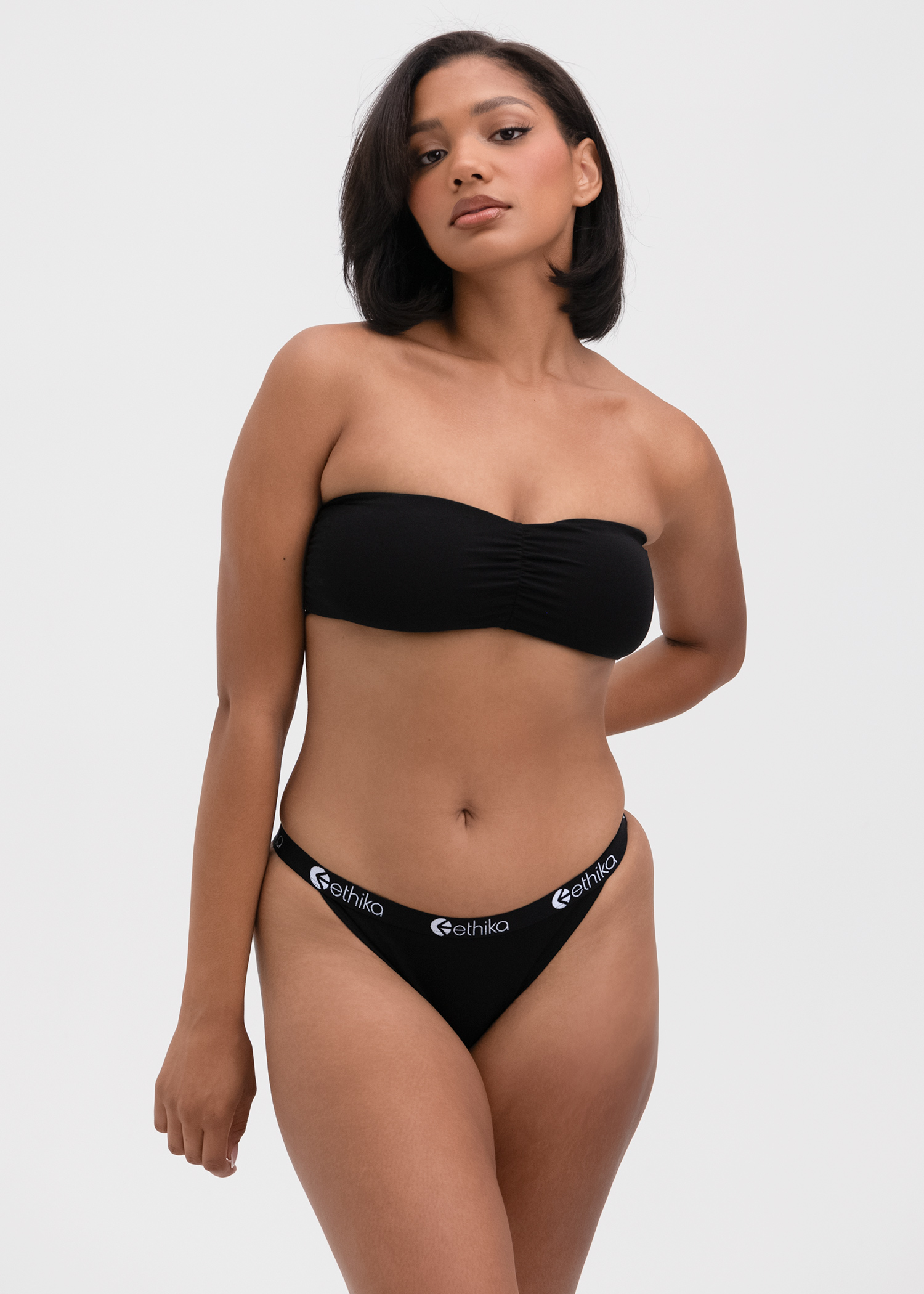 【超激レア！】EROSTIKA×3RD WEAR ビーチパンツ WOMENS BRAZILIAN CHEEKY Modal - Midnight Black | Ethika